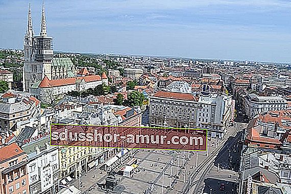 pogled na Zagreb u Hrvatskoj